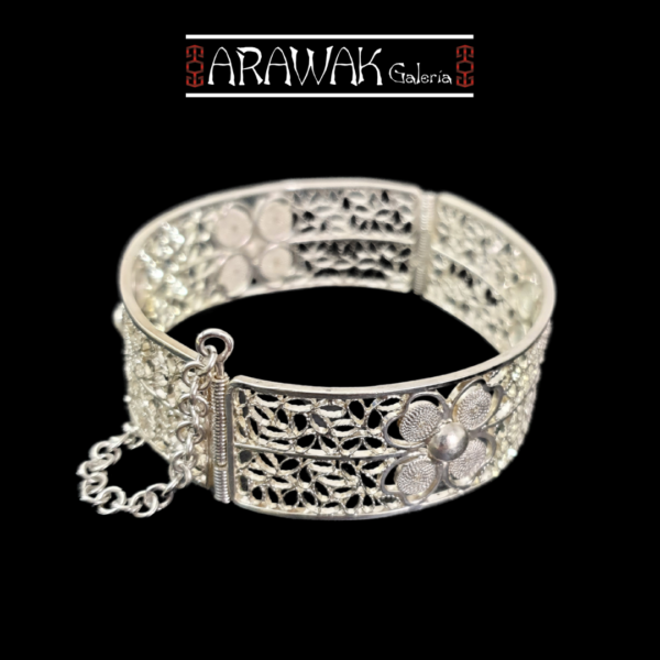 Brazalete Artesanal en Filigrana de Plata Ley 950 BZF-402 | Joyería Artesanal