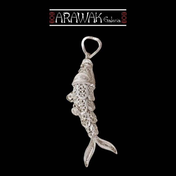 Juego Filigrana en Plata Ley  950   Dije y Cadena Pescado Macondo  JGF-320 | Joyería Artesanal - Image 2